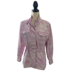 Style & Co Pink Camouflage Utility Jacket Pink